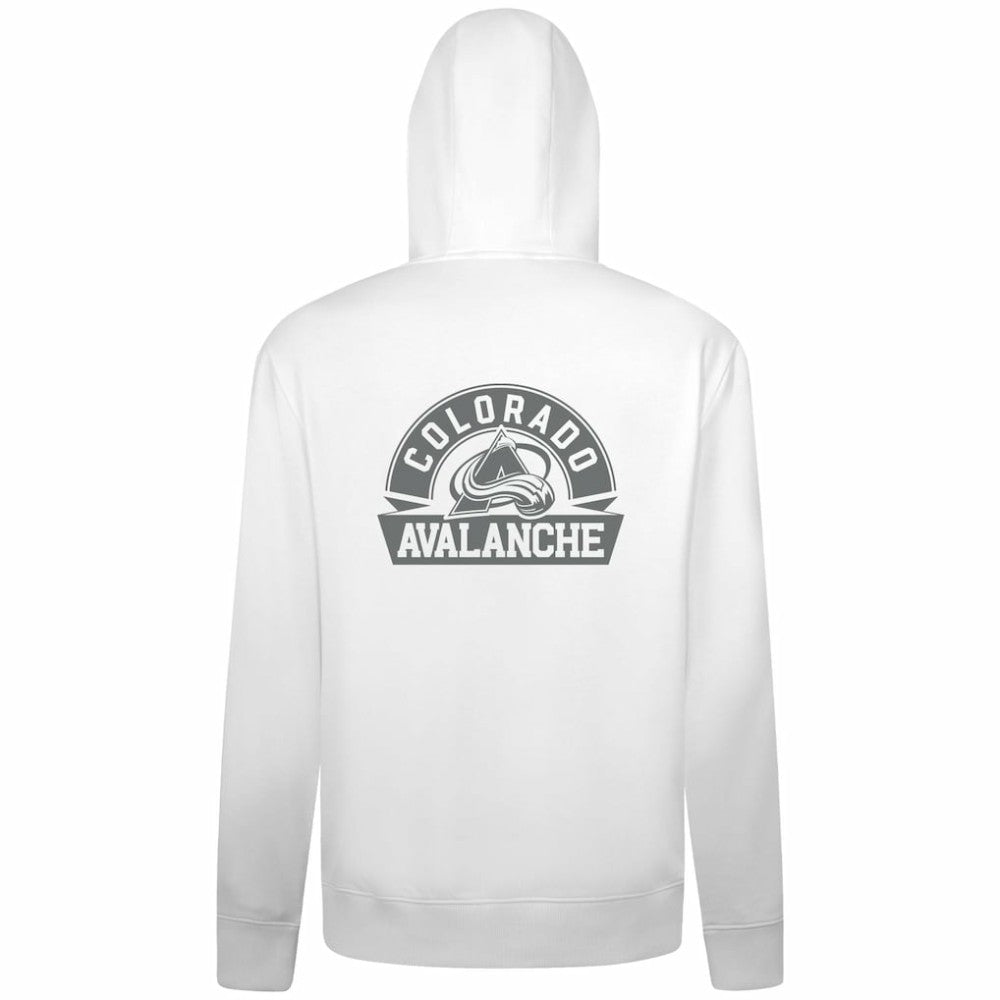 Colorado Avalanche Levelwear Podium Chenille Logo Full-Zip Hoodie - White - NHL