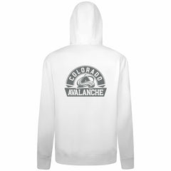 Colorado Avalanche Levelwear Podium Chenille Logo Full-Zip Hoodie - White - NHL