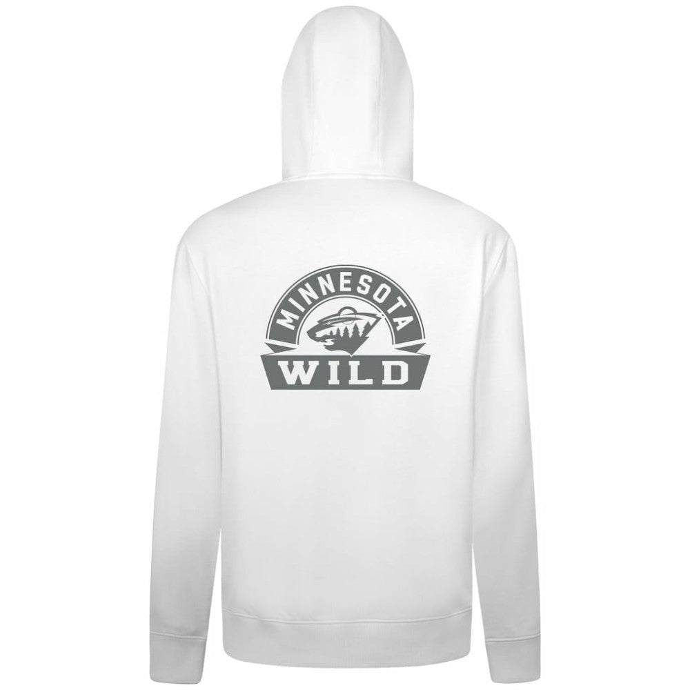 Minnesota Wild Levelwear Podium Chenille Logo Full-Zip Hoodie - White - NHL