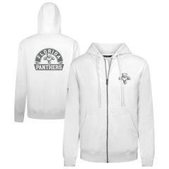 Florida Panthers Levelwear Podium Chenille Logo Full-Zip Hoodie - White - NHL
