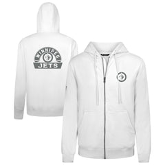 Winnipeg Jets Levelwear Podium Chenille Logo Full-Zip Hoodie - White - NHL