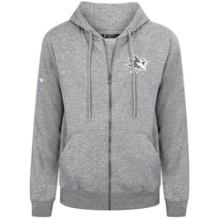 San Jose Sharks Levelwear Podium Chenille Logo Full-Zip Hoodie - Gray - NHL