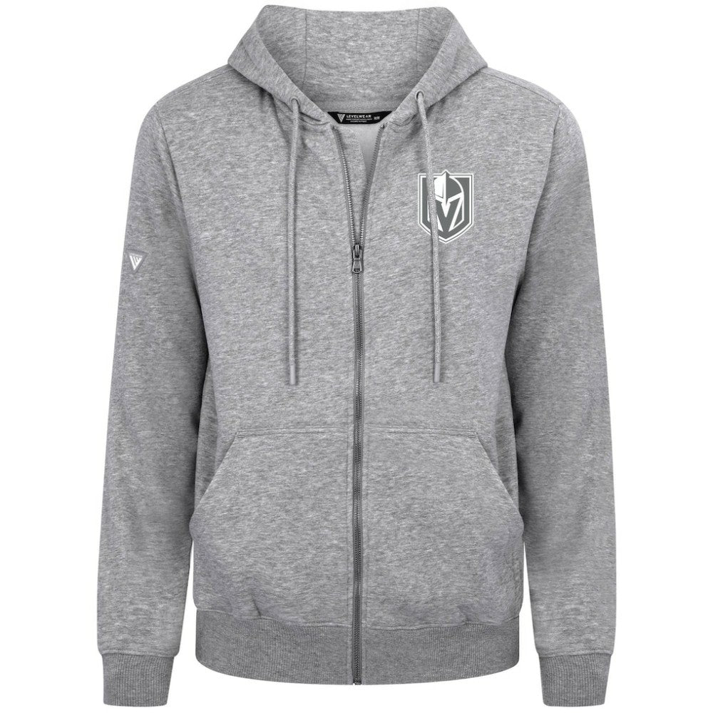 Vegas Golden Knights Levelwear Podium Chenille Logo Full-Zip Hoodie - Gray - NHL