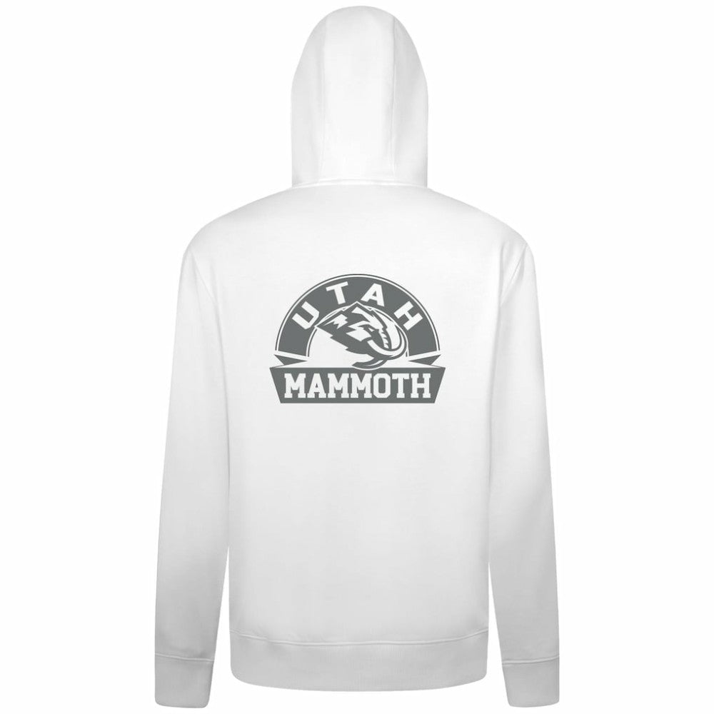 Utah Mammoth Levelwear Podium Chenille Logo Full-Zip Hoodie - White - NHL