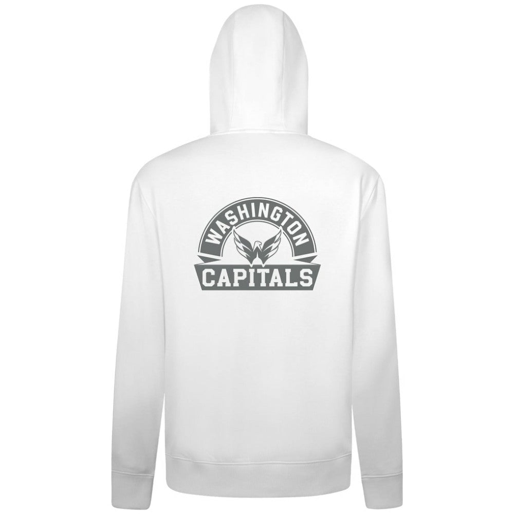 Washington Capitals Levelwear Podium Chenille Logo Full-Zip Hoodie - White - NHL
