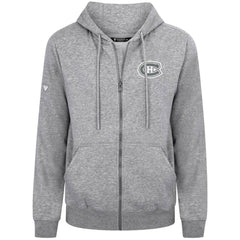 Montreal Canadiens Levelwear Podium Chenille Logo Full-Zip Hoodie - Gray - NHL
