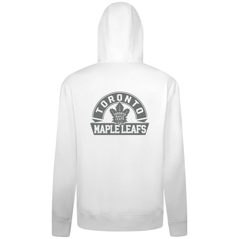 Toronto Maple Leafs Levelwear Podium Chenille Logo Full-Zip Hoodie - White - NHL