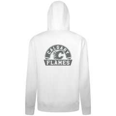 Calgary Flames Levelwear Podium Chenille Logo Full-Zip Hoodie - White - NHL
