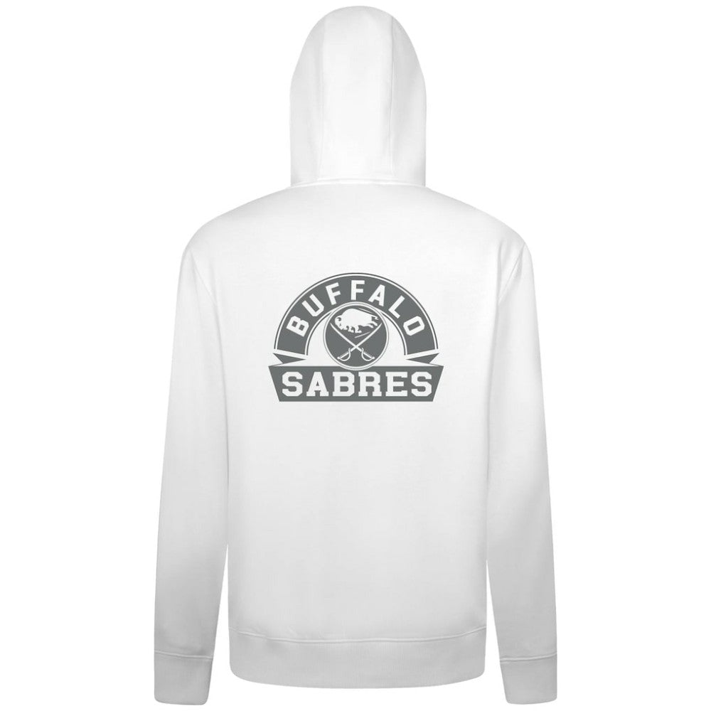 Buffalo Sabres Levelwear Podium Chenille Logo Full-Zip Hoodie - White - NHL