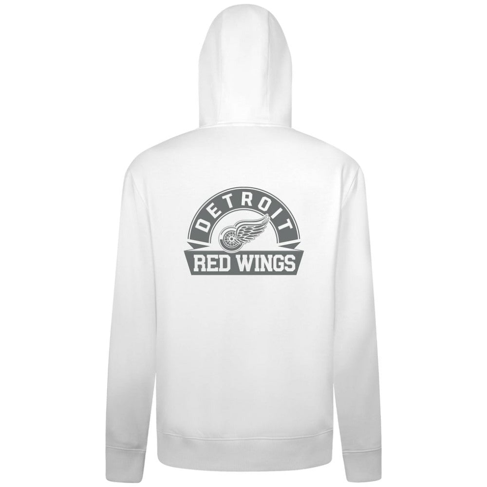 Detroit Red Wings Levelwear Podium Chenille Logo Full-Zip Hoodie - White - NHL