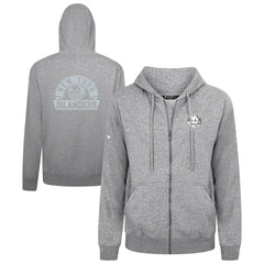 New York Islanders Levelwear Podium Chenille Logo Full-Zip Hoodie - Gray - NHL