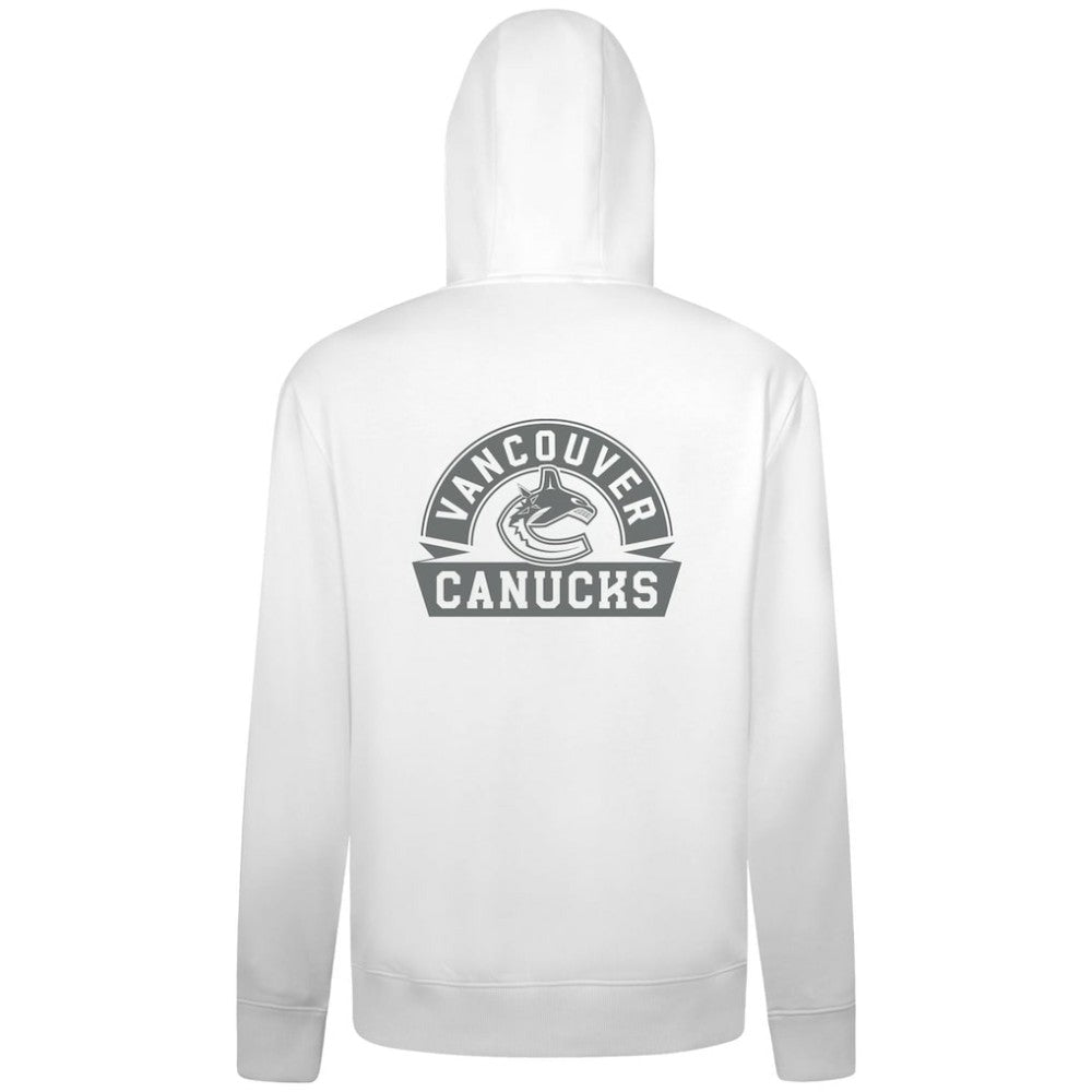 Vancouver Canucks Levelwear Podium Chenille Logo Full-Zip Hoodie - White - NHL