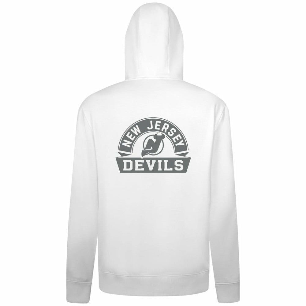 New Jersey Devils Levelwear Podium Chenille Logo Full-Zip Hoodie - White - NHL