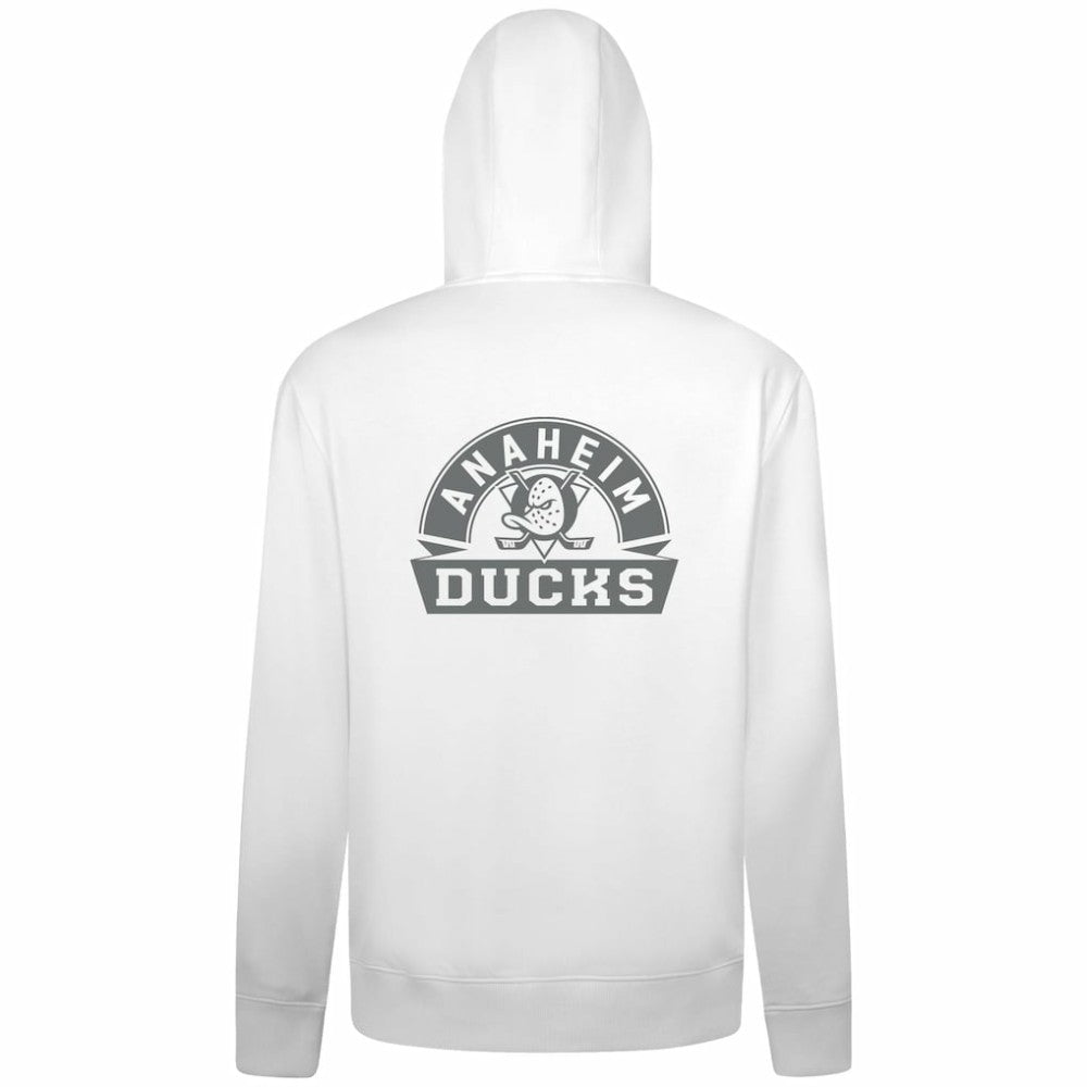 Anaheim Ducks Levelwear Podium Banner Arch Full-Zip Hoodie - White - NHL