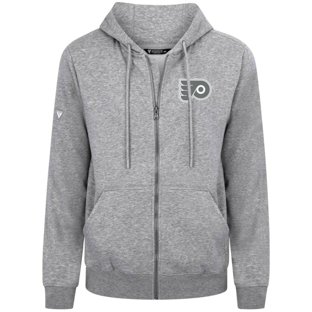 Philadelphia Flyers Levelwear Podium Banner Arch Full-Zip Hoodie - Gray - NHL