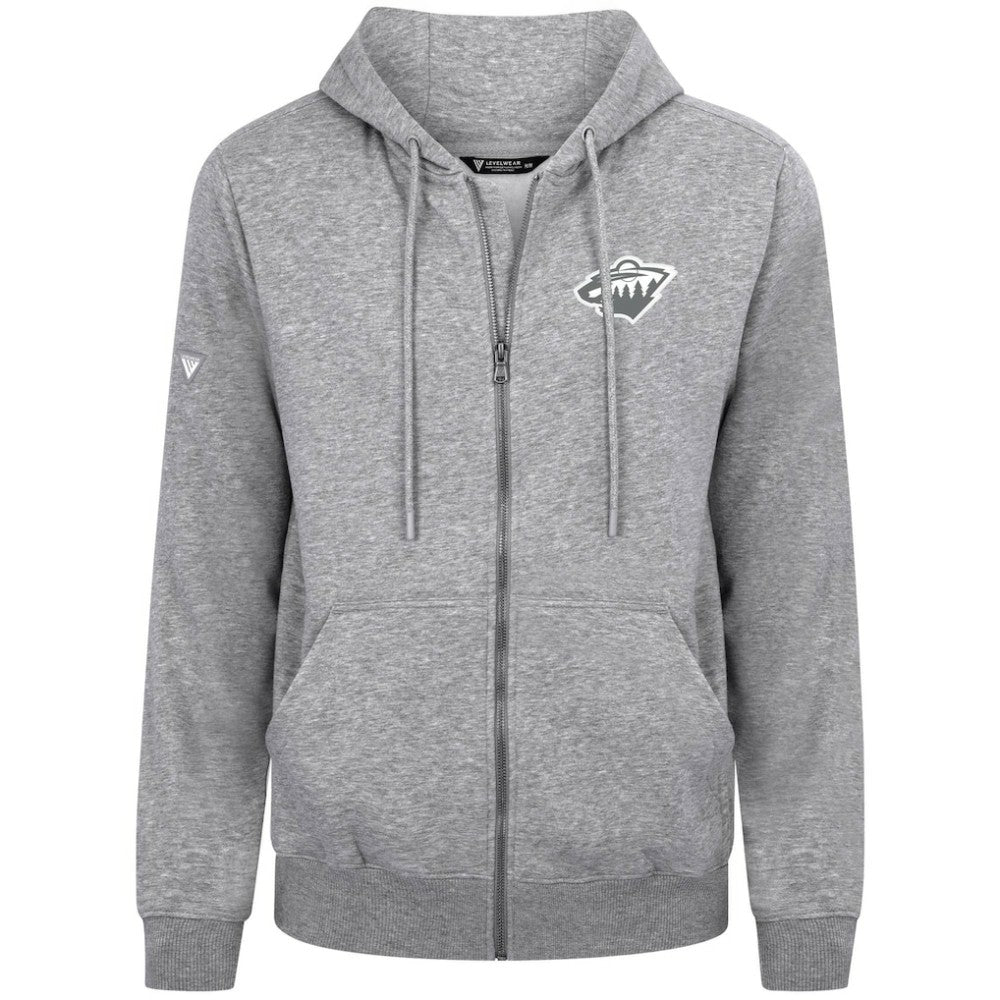 Minnesota Wild Levelwear Podium Banner Arch Full-Zip Hoodie - Gray - NHL