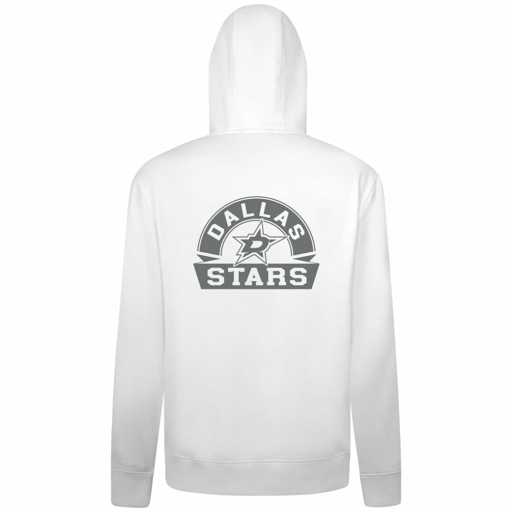 Dallas Stars Levelwear Podium Banner Arch Full-Zip Hoodie - White - NHL