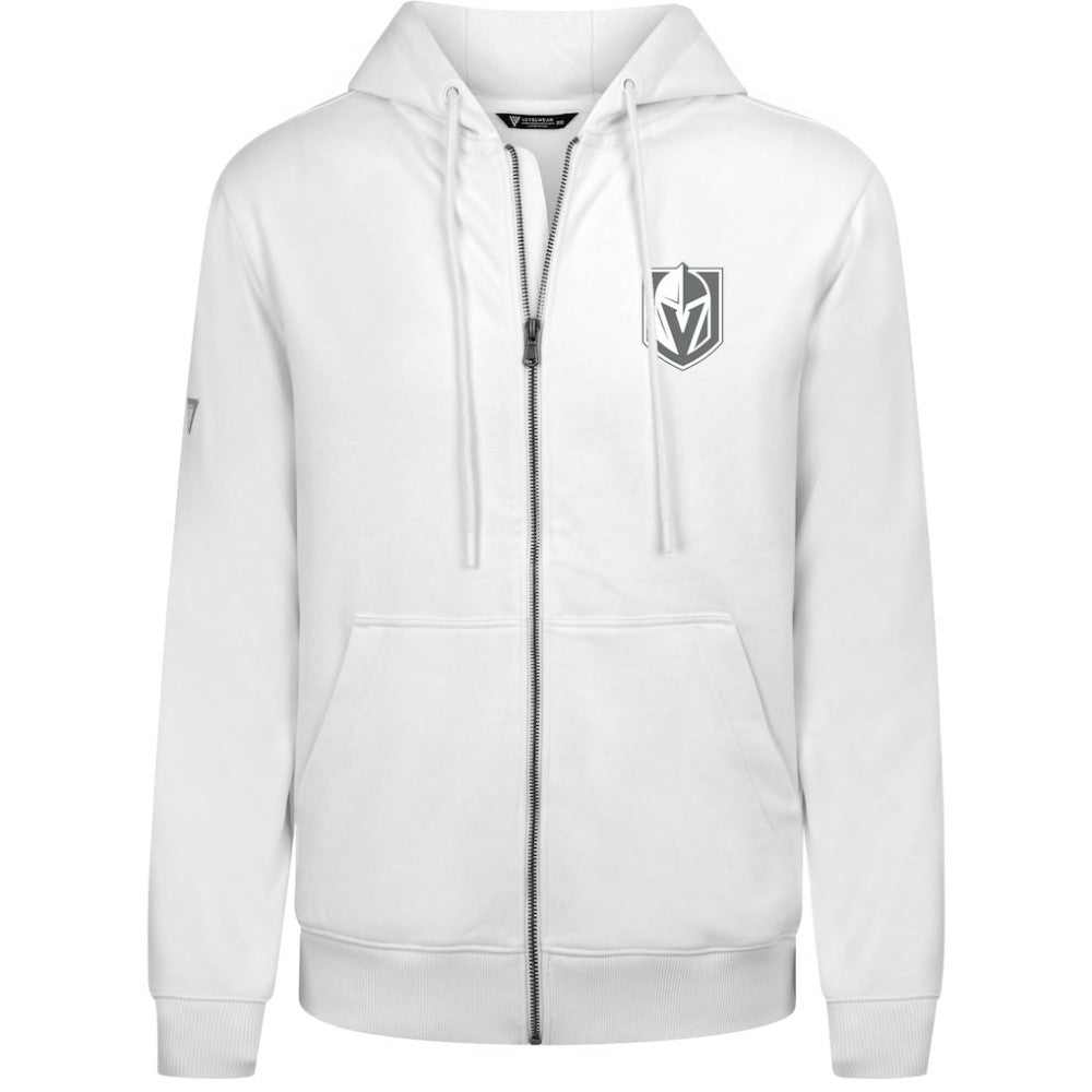 Vegas Golden Knights Levelwear Podium Banner Arch Full-Zip Hoodie - White - NHL