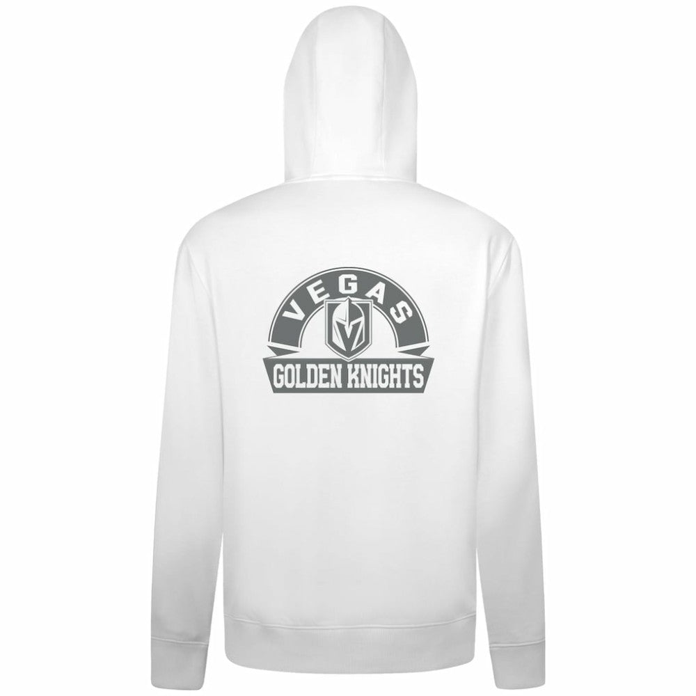 Vegas Golden Knights Levelwear Podium Banner Arch Full-Zip Hoodie - White - NHL