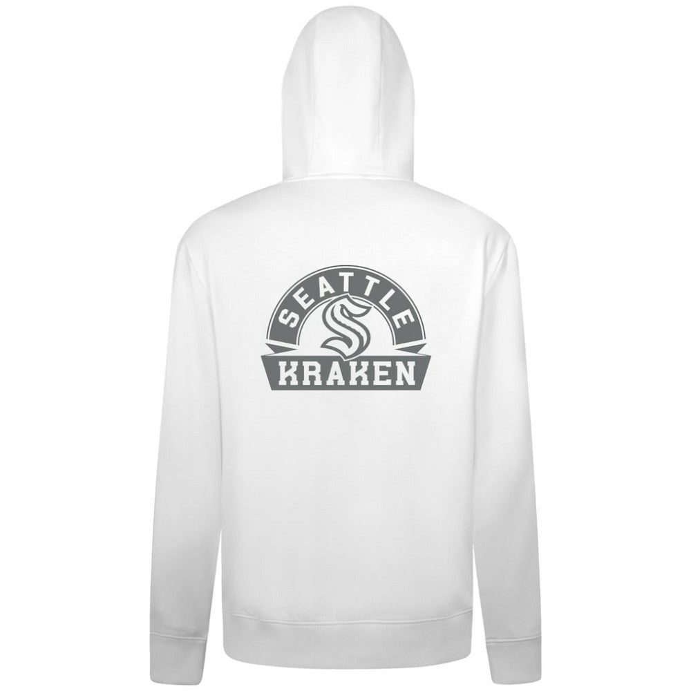 Seattle Kraken Levelwear Podium Banner Arch Full-Zip Hoodie - White - NHL