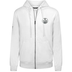 Edmonton Oilers Levelwear Podium Banner Arch Full-Zip Hoodie - White - NHL