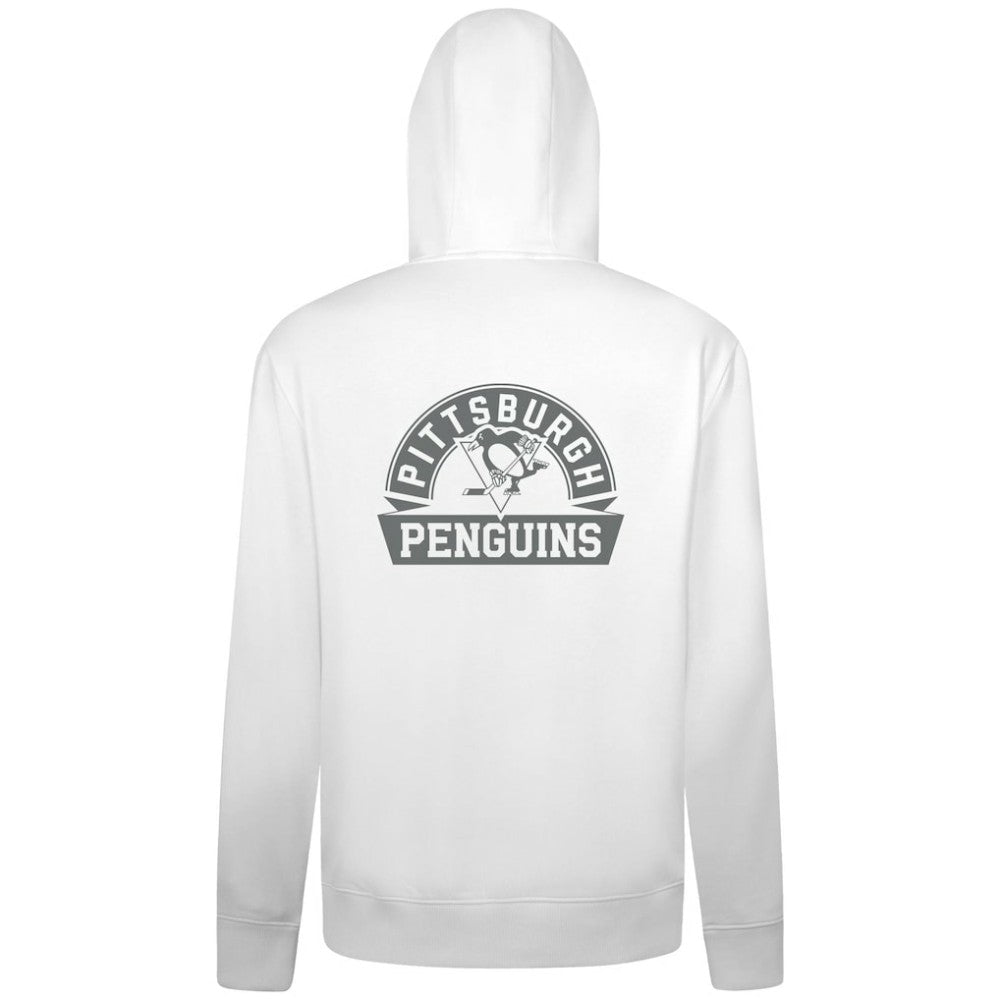 Pittsburgh Penguins Levelwear Podium Banner Arch Full-Zip Hoodie - White - NHL