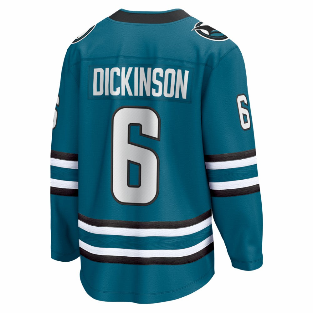 Sam Dickinson San Jose Sharks Fanatics Home Breakaway Jersey - Teal - NHL