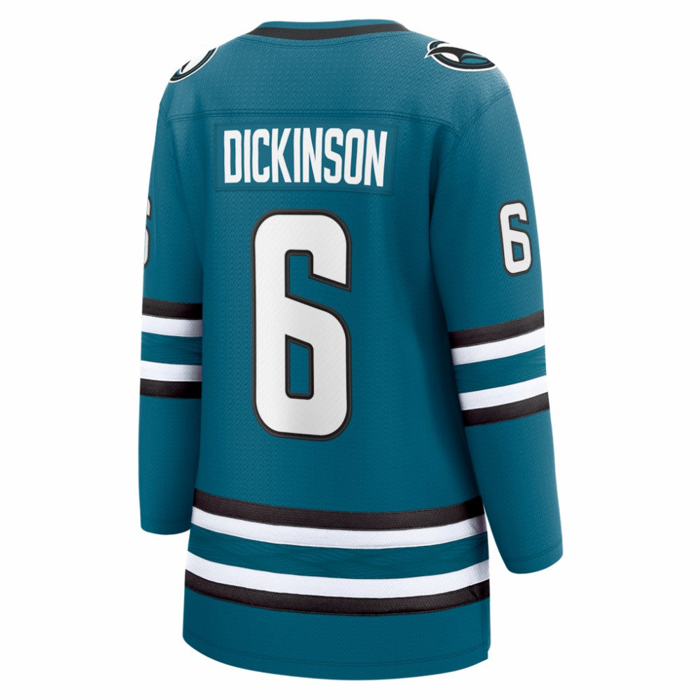 Sam Dickinson San Jose Sharks Fanatics Women's Home Breakaway Jersey - Teal - NHL