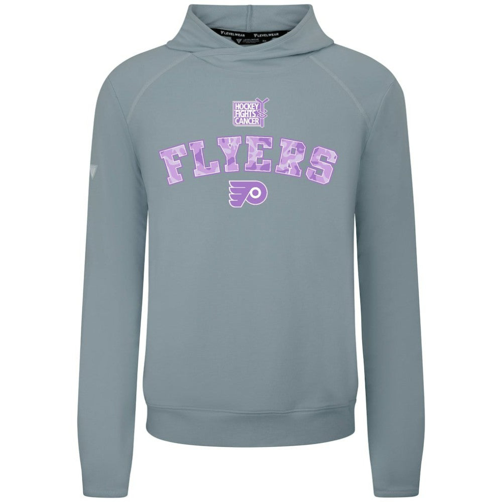 Philadelphia Flyers Levelwear Hockey Fights Cancer Mandate Tri-Blend Hoodie - Gray - NHL