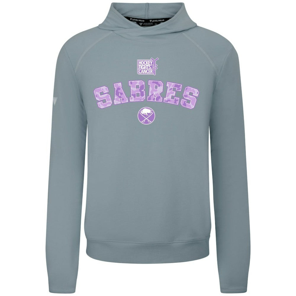 Buffalo Sabres Levelwear Hockey Fights Cancer Mandate Tri-Blend Hoodie - Gray - NHL
