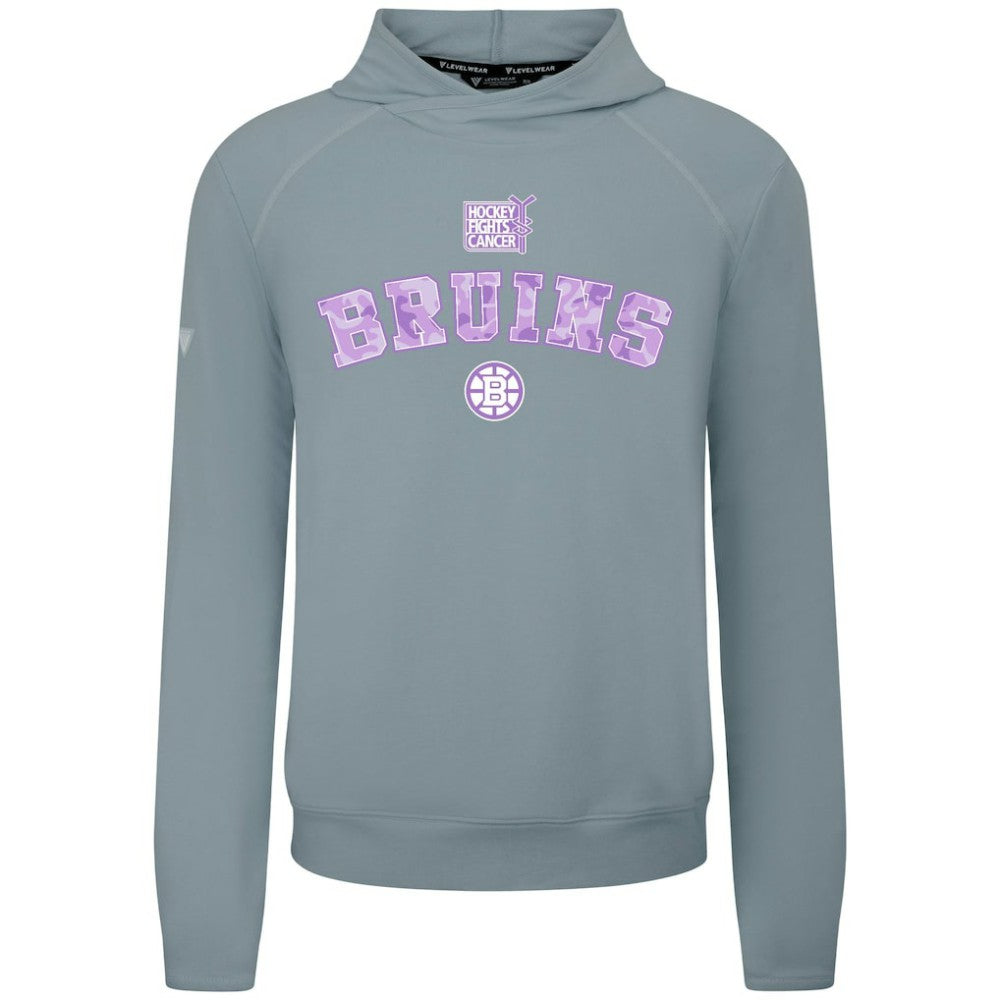 Boston Bruins Levelwear Hockey Fights Cancer Mandate Tri-Blend Hoodie - Gray - NHL