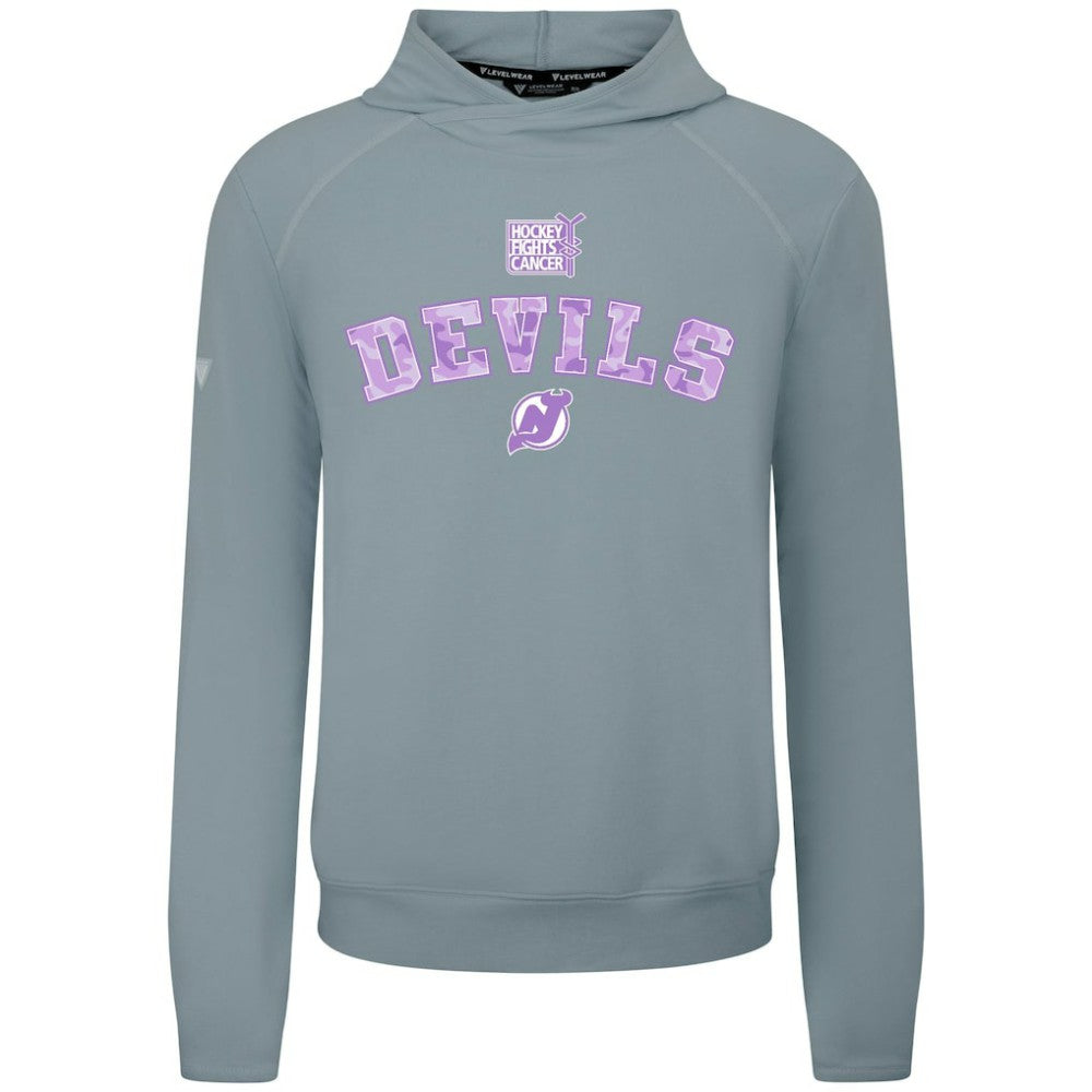 New Jersey Devils Levelwear Hockey Fights Cancer Mandate Tri-Blend Hoodie - Gray - NHL