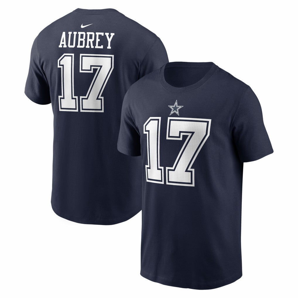 Brandon Aubrey Dallas Cowboys Name & Number T-Shirt Navy | Nike for Sale