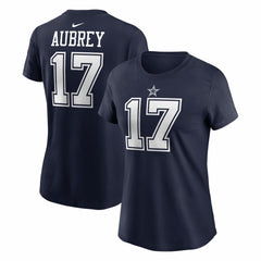 Brandon Aubrey Dallas Cowboys Women's Player Name & Number T-Shirt Navy | Nike for Sale