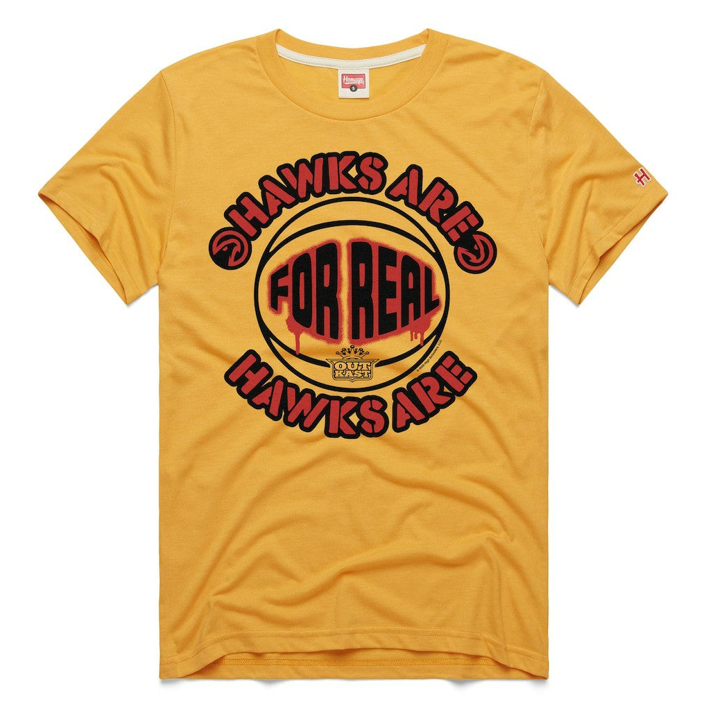 Atlanta Hawks x OutKast Homage Unisex For Real Tri-Blend T-Shirt Gold - NBA