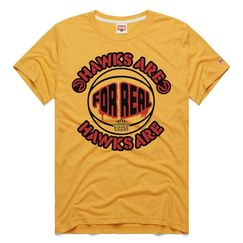 Atlanta Hawks x OutKast Homage Unisex For Real Tri-Blend T-Shirt Gold - NBA