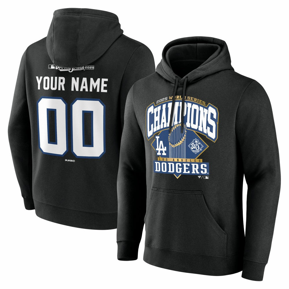 Los Angeles Dodgers 2025 World Series Champions Custom Name & Number Hoodie - MLB