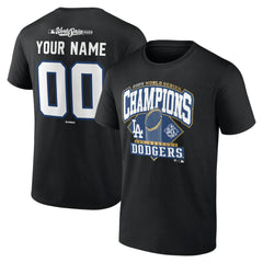 Los Angeles Dodgers 2025 World Series Champions Custom Name & Number T-Shirt - MLB