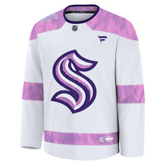 Seattle Kraken Fanatics Hockey Fights Cancer Survivor Practice Jersey - White - NHL