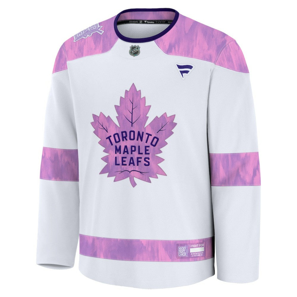 Toronto Maple Leafs Fanatics Hockey Fights Cancer Survivor Practice Jersey - White - NHL