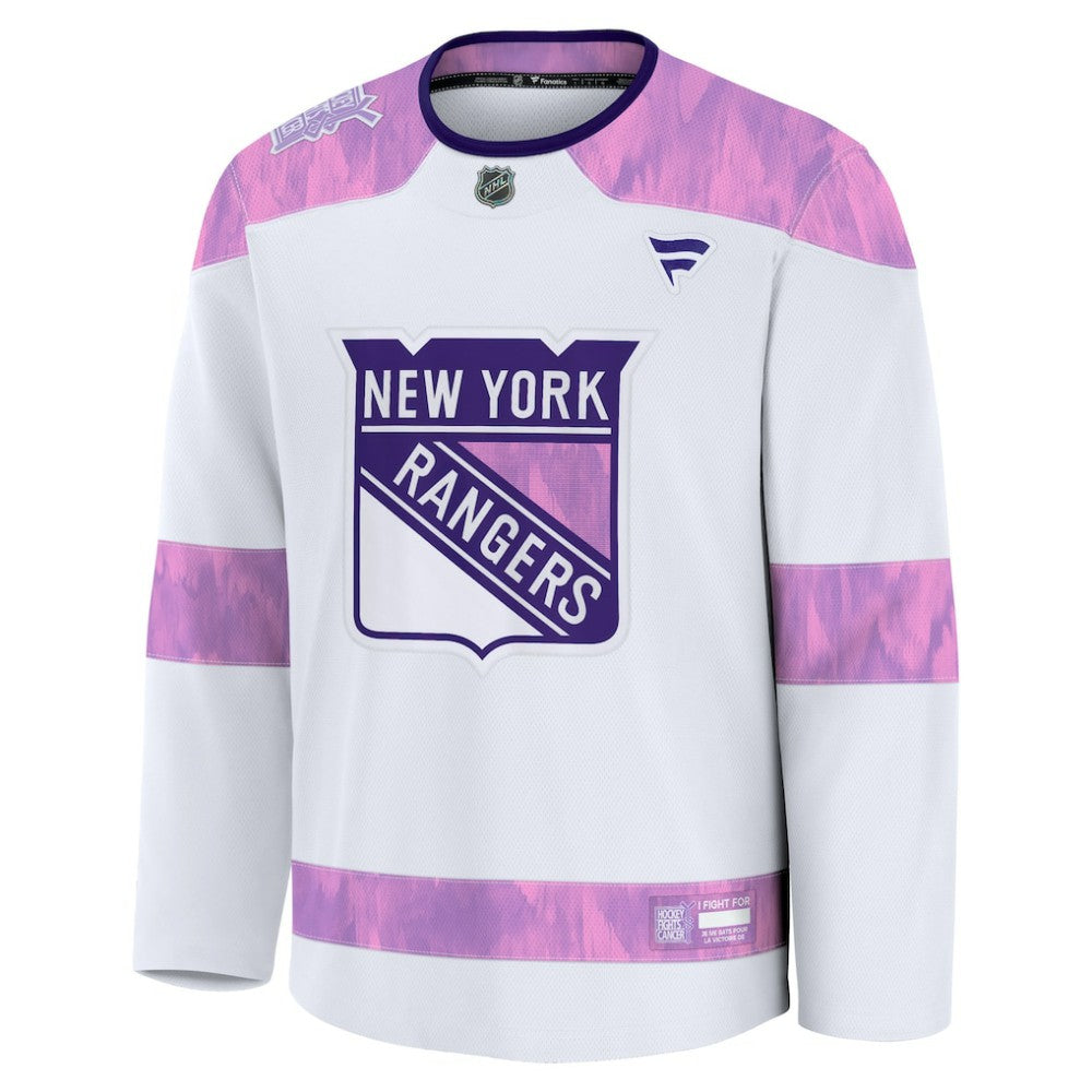 New York Rangers Fanatics Hockey Fights Cancer Survivor Practice Jersey - White - NHL