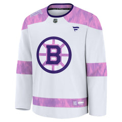 Boston Bruins Fanatics Hockey Fights Cancer Survivor Practice Jersey - White - NHL