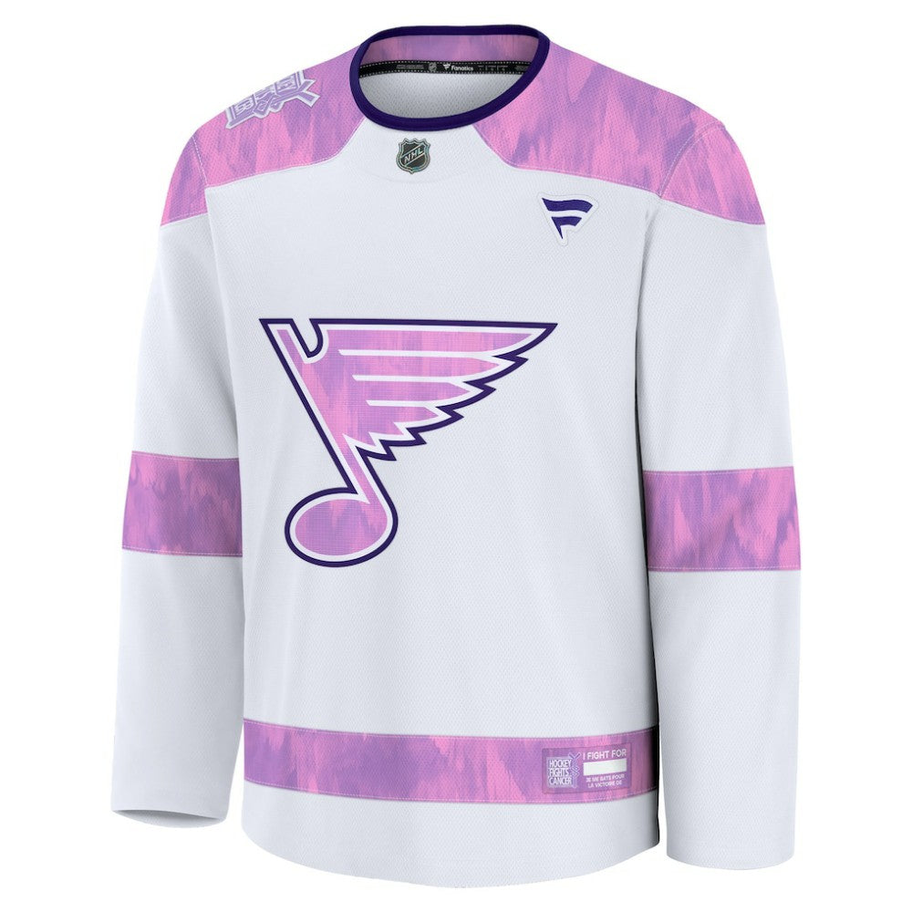 St. Louis Blues Fanatics Hockey Fights Cancer Survivor Practice Jersey - White - NHL
