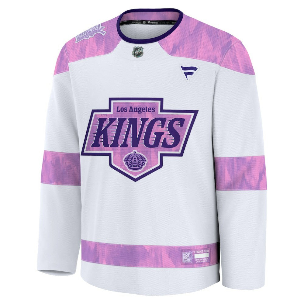 Los Angeles Kings Fanatics Hockey Fights Cancer Survivor Practice Jersey - White - NHL