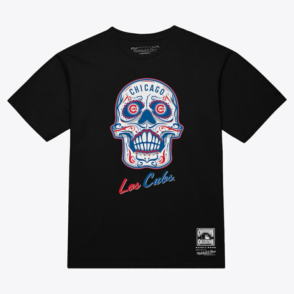 Chicago Cubs Mitchell & Ness Women's Sugar Skull Boxy T-Shirt - MLB