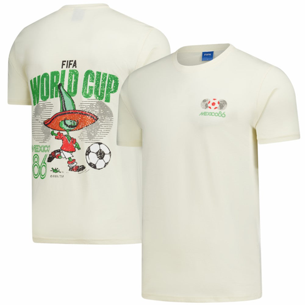 Mexico National Team Peace Collective Unisex FIFA World Cup Mexico 1986 Heavyweight T-Shirt Cream - FIFA World CUP