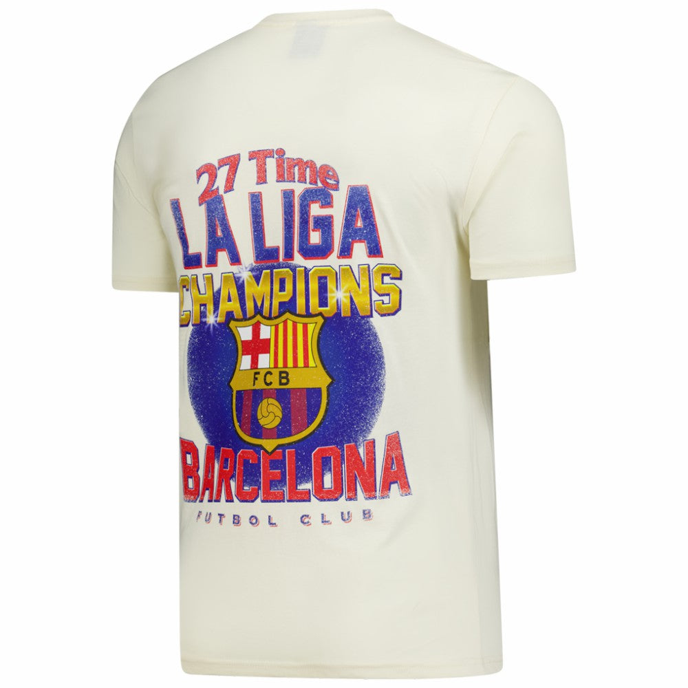 Barcelona Peace Collective Unisex Champion T-Shirt Cream - FIFA World CUP