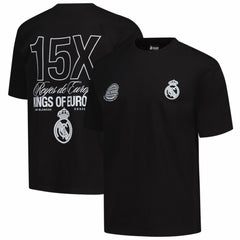 Real Madrid Peace Collective Unisex European Champions Heavyweight T-Shirt Black - FIFA World CUP