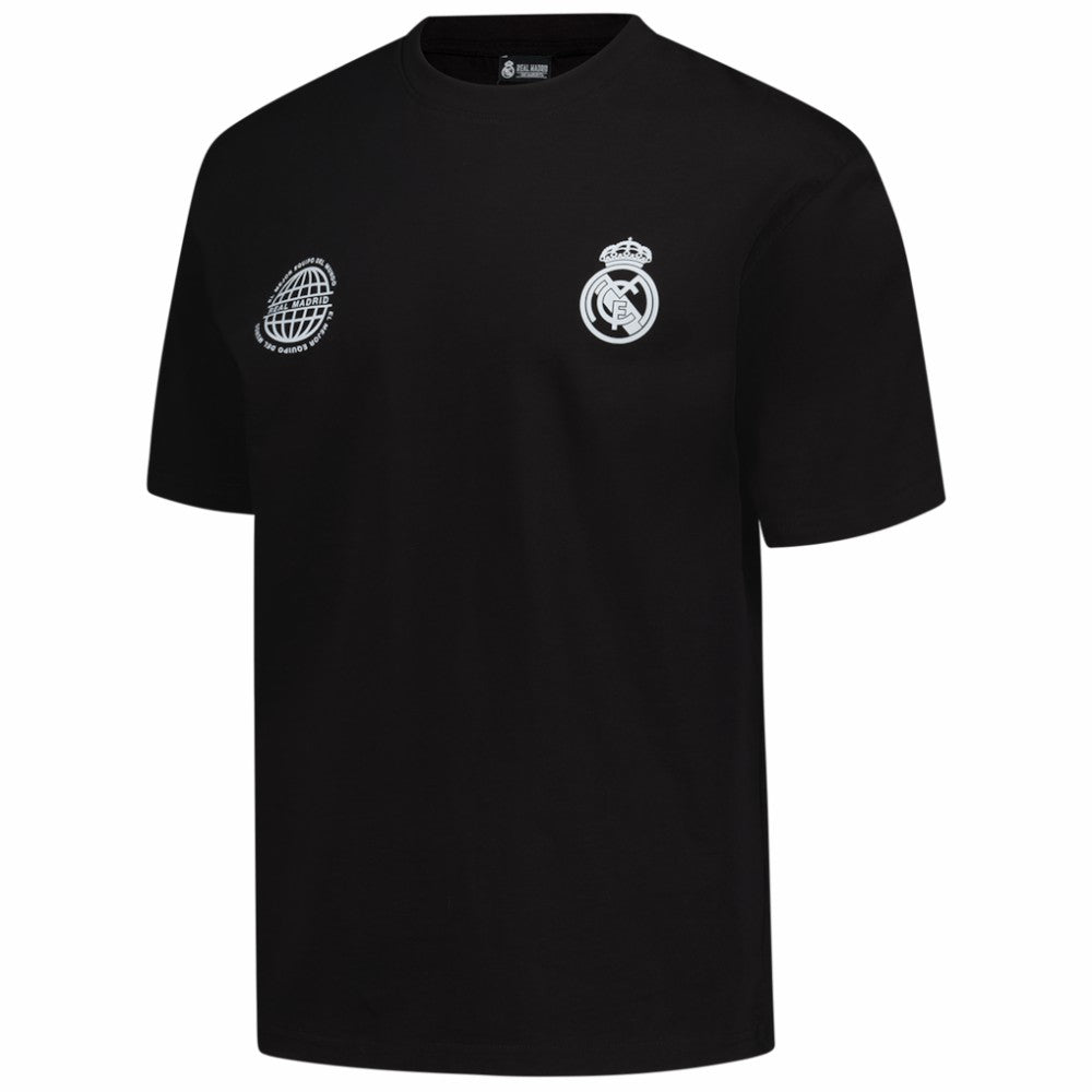 Real Madrid Peace Collective Unisex European Champions Heavyweight T-Shirt Black - FIFA World CUP
