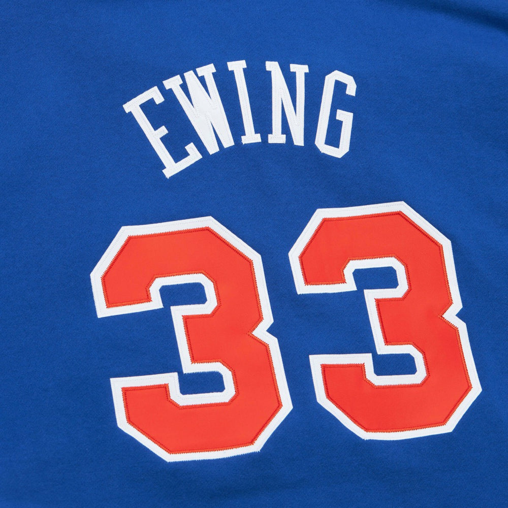 Patrick Ewing New York Knicks Name & Number Hoodie Blue - NBA